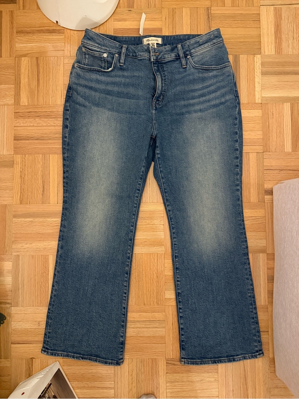 Madewell Mid Wash Flare Jeans - Blue